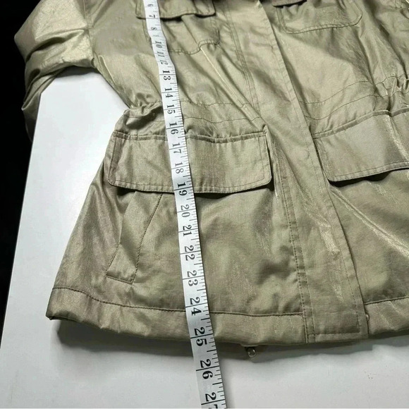 Platinum Utex Womens Lightweight Jacket XS Tan Hooded Pockets - Picture 15 of 15